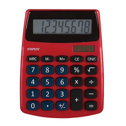 Staples® SPL230 8Digit Display Calculator, Assorted Designs, 20 Pack