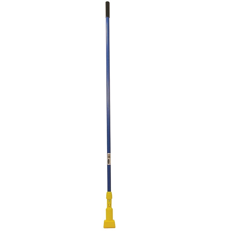 Rubbermaid Gripper Clamp Style 60" Fiberglass Wet Mop Handle, Yellow/Blue (RCPH246BLU) image 1
