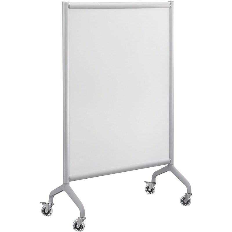 Safco Rumba Screen Mobile Whiteboard, Aluminum Frame, 36" x 54" (2014WBS) image 1
