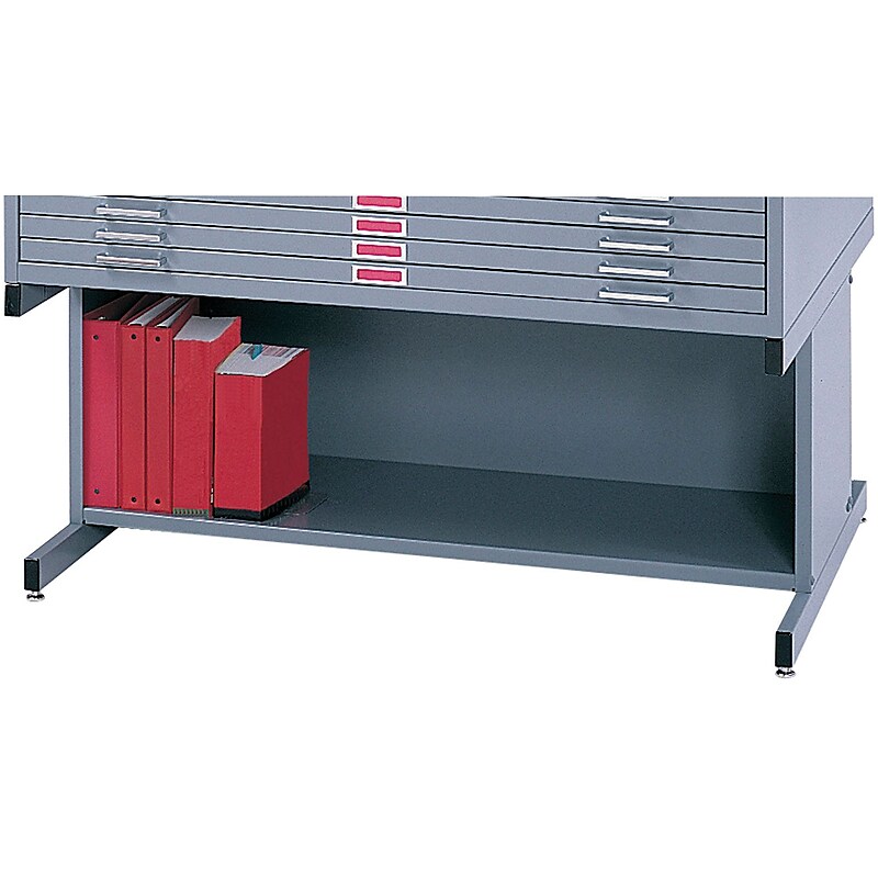 SAFCO High Base Flat File Cabinet; Gray (4977GR) image 1