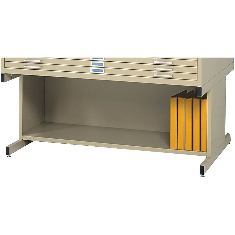 SAFCO High Base Flat File Cabinet, Tropic Sand (4977TS) image 1