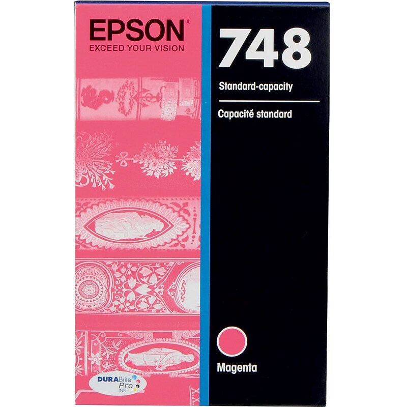 Epson T748 Magenta Standard Yield Ink Cartridge image 1