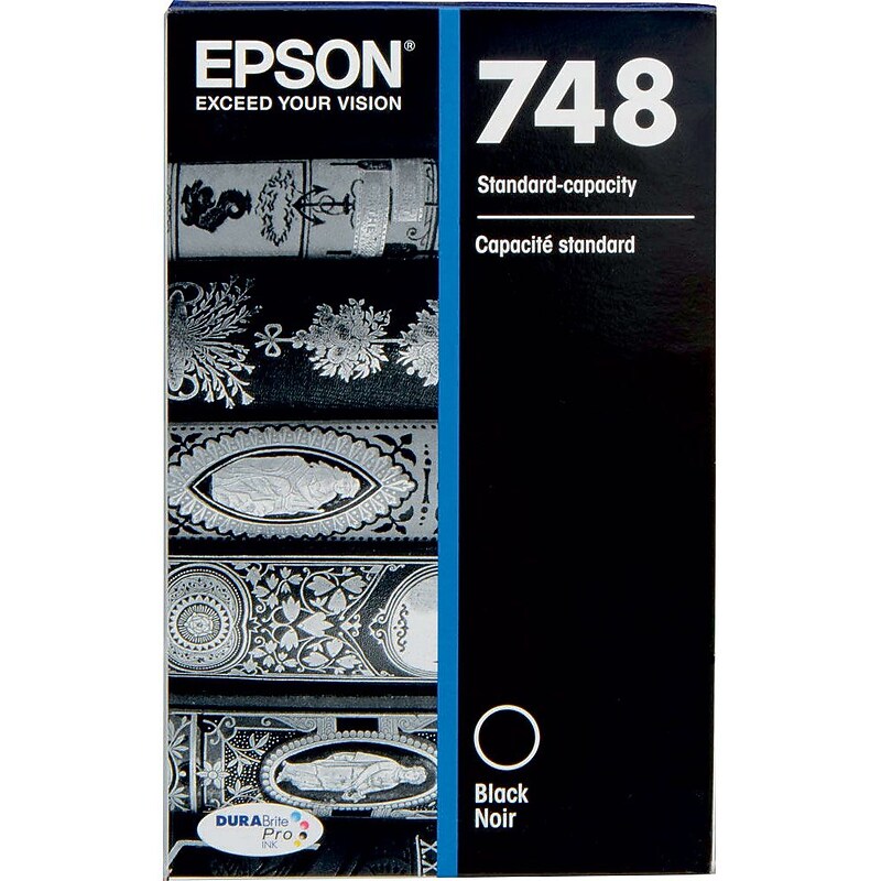 Epson T748 Black Standard Yield Ink Cartridge image 1