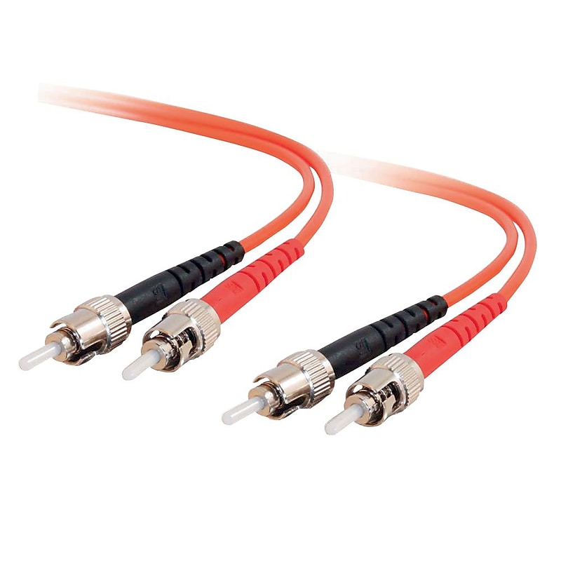 C2G 06239 10m ST/ST Duplex 62.5/125 Multimode Fiber Patch Cable, Orange image 1