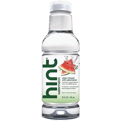 Hint Watermelon Water, 16 oz. Bottle, 12/Ct Staples