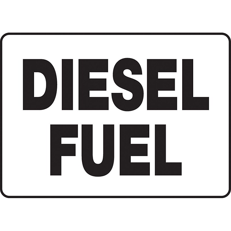 Accuform Safety Sign, DIESEL FUEL, 10" x 14", Adhesive Vinyl (MCHL518VS) image 1