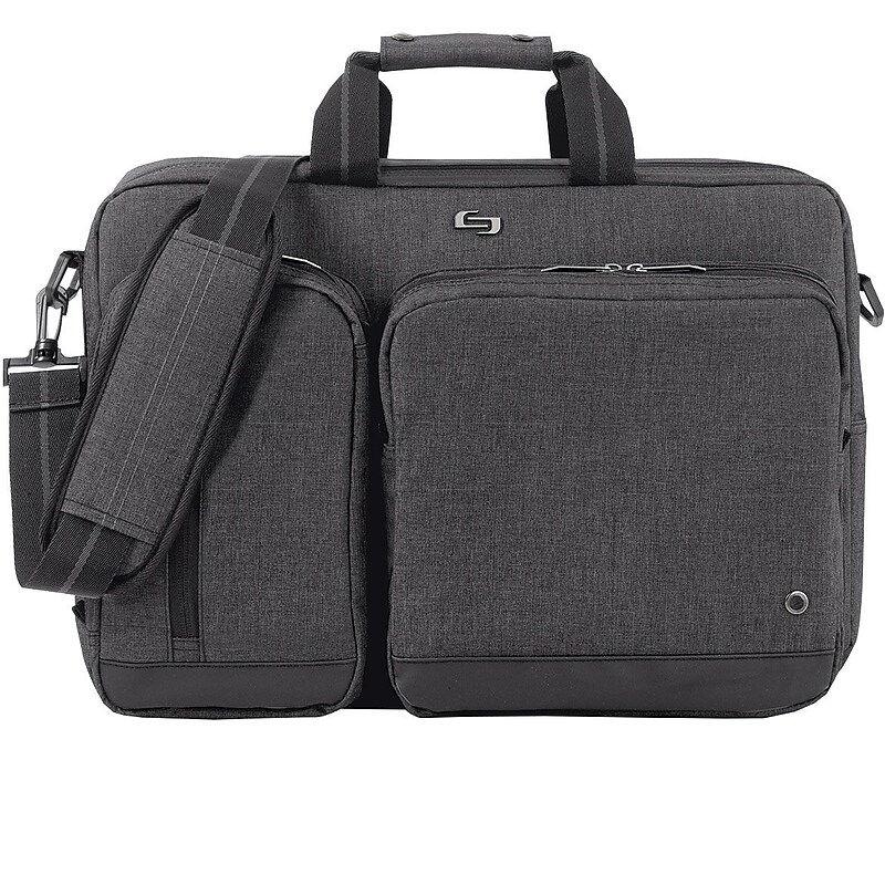 Solo New York Duane Hybrid Polyester Briefcase, Laptop Compatible, Grey (UBN31010) image 1