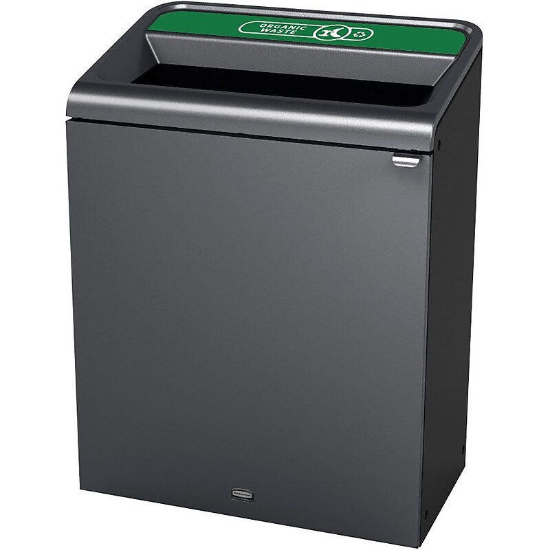 Rubbermaid Configure Four-StreamRecycling Station, 23 Gallon, Stenni Gray (1961627) image 1