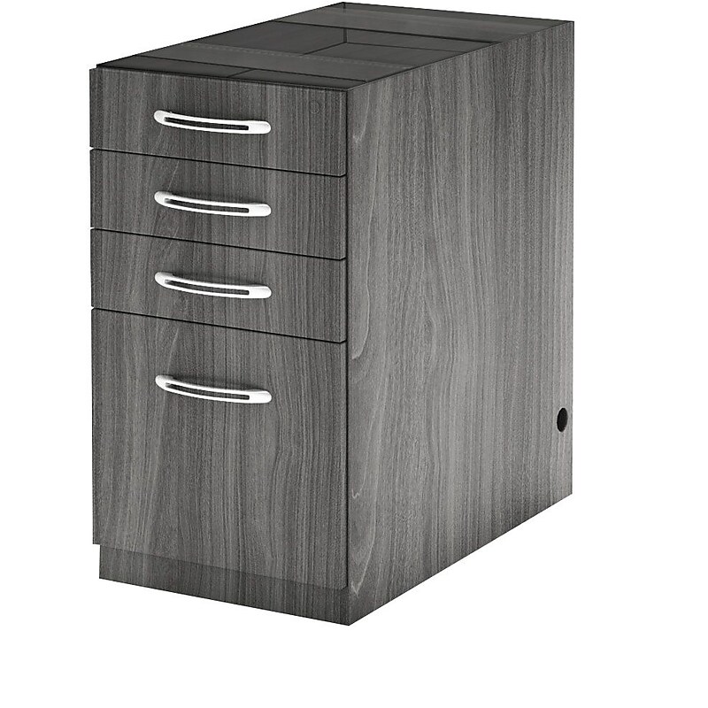 Safco Aberdeen Credenza Pedestal, Pencil/Box/Box/File, 20"D, Gray Steel (APBBF20LGS) image 1