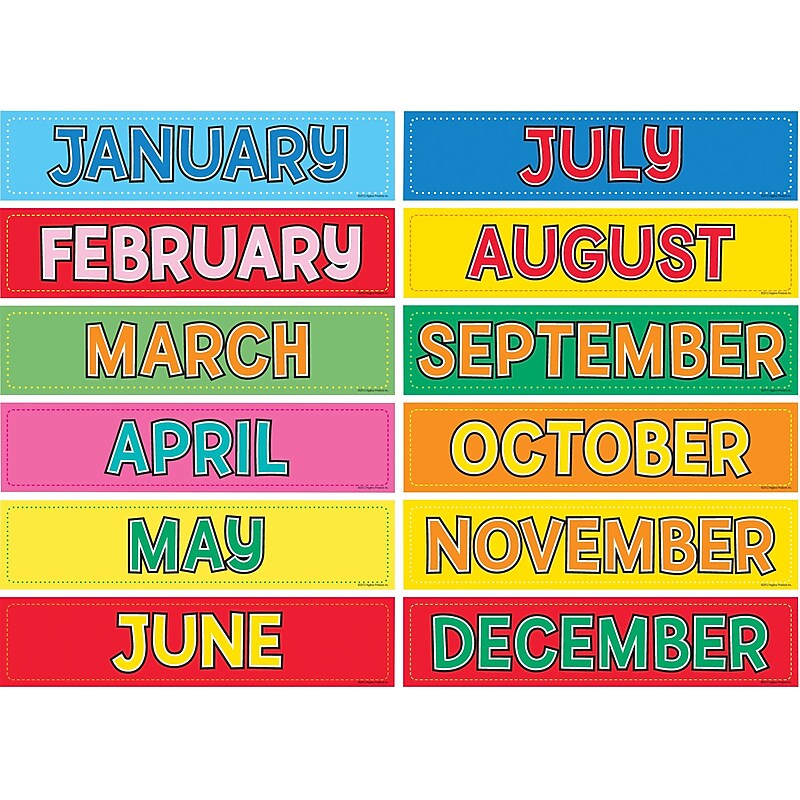 Hygloss® Monthly Calendar Cards, 12/Pkg image 1