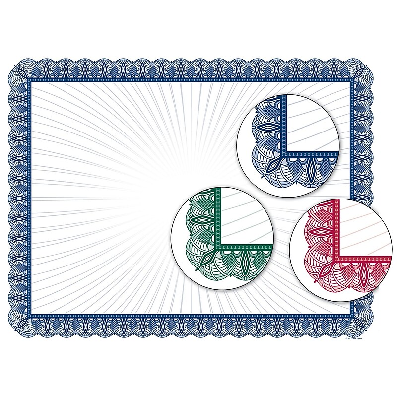 Great Papers Value Variety Certificates, 8.5" x 11", Multicolor, 30/Pack (2015094) image 1