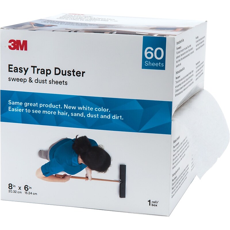 3M Easy Trap Dusting Cloths, 8", White, 30-Ft. Roll, 60 Cloths/Pack (MMM59152) image 1
