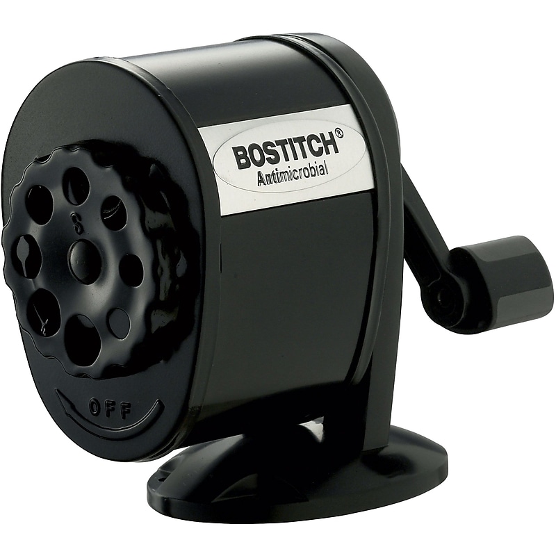 Bostitch Manual Pencil Sharpener, Black, 12/Carton (MPS1BLKCT) image 1