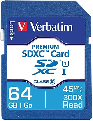 Class 10 64GB Verbatim  SecureDigital SDXC 70 MB/s 