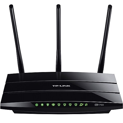 TPLINK Archer C7 AC1750 Dual Band WiFi 5 Gaming Router, Black (ARCHER C7) Staples