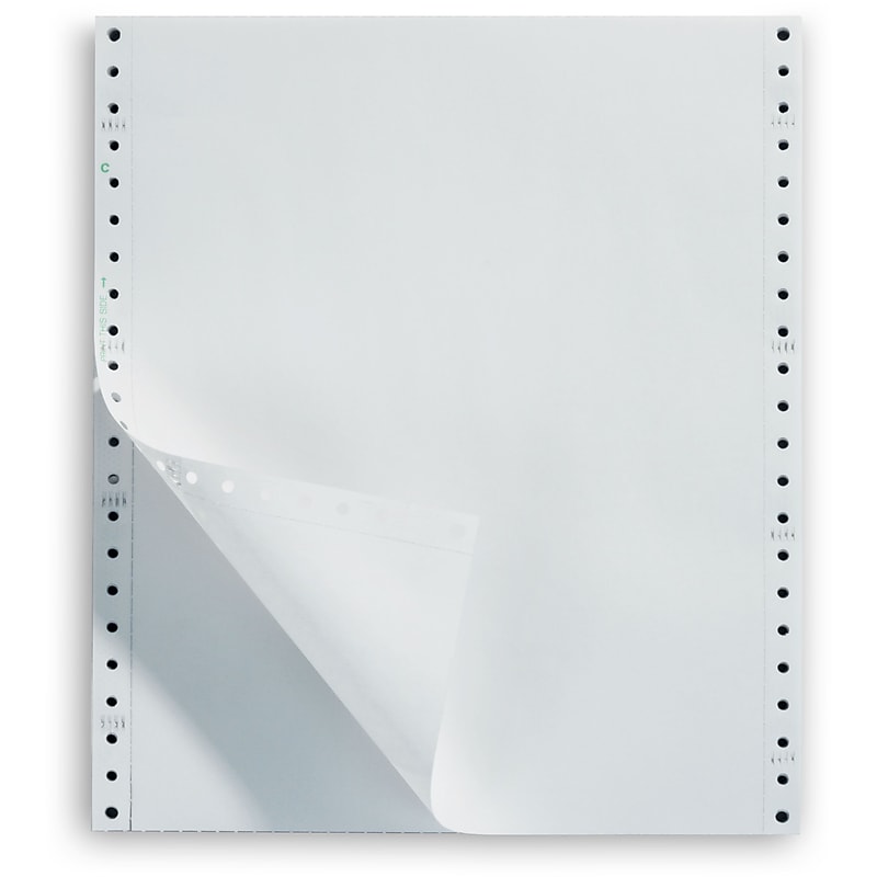 Staples 1-Part Premium Bright Blank Computer Paper, 9.5" x 11", 20 lbs., White, 1000 Sheets/Carton (26154/177090/49) image 1