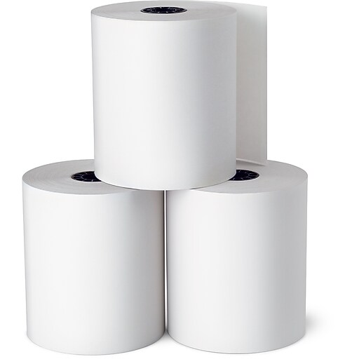 Staples Bond Paper Cash Register Rolls, 1Ply, 31/4" x 240', 5/Pack