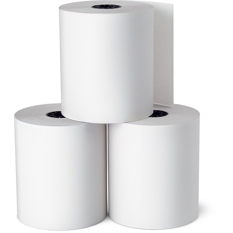 Staples Bond Paper Cash Register Rolls, 1-Ply, 3-1/4" x 240', 5/Pack (28405/3332) image 1