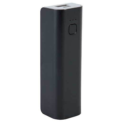 Staples Rechargeable Power Bank, 2200 mAh, Black Staples