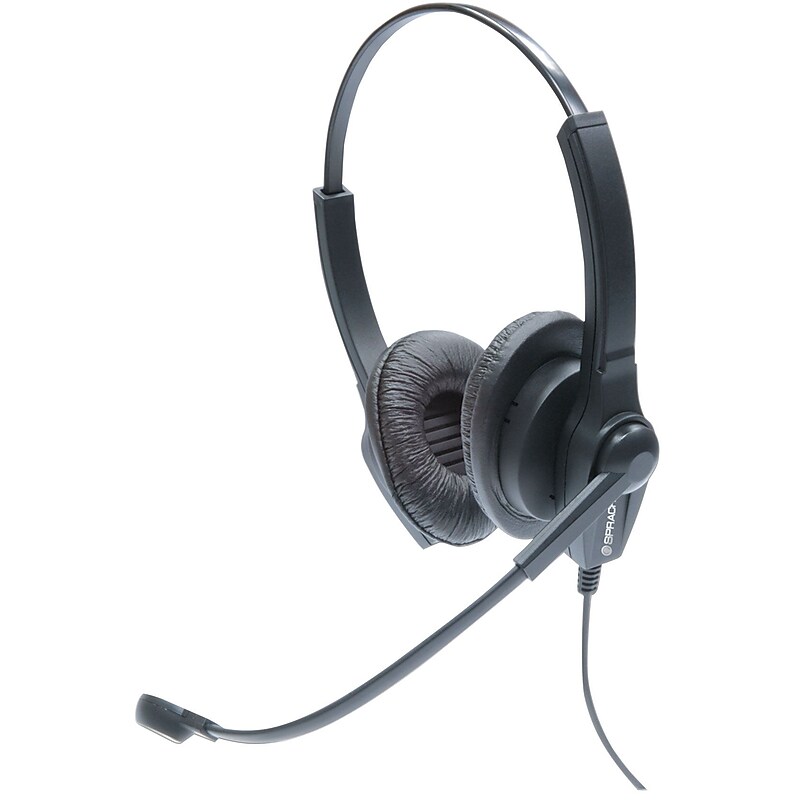 Spracht ZUM Noise Canceling Stereo Computer Headset, Over-the-Head, Black (ZUM3500) image 1