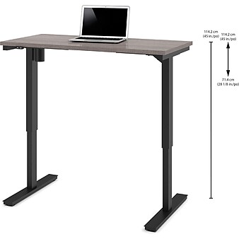 Bestar Pro-Linea 28 - 45'' Electric Height-Adjustable Table, Bark Gray (6585747)