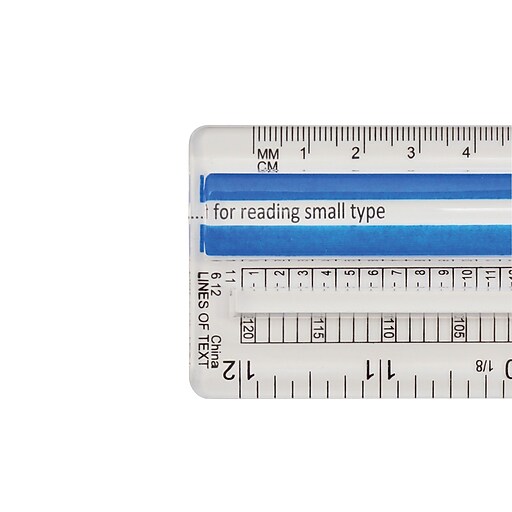Westcott® Data Processing Magnifying Rulers, Clear Staples