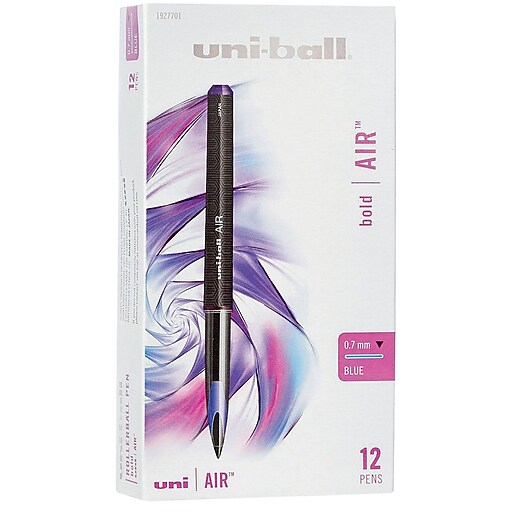 uniball® Air Rollerball Pens, Medium Point, Blue, 12/Pack (1927701) at