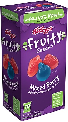 GTIN 038000106163 product image for Kellogg's Fruity Snacks, Mixed Berry, 70/Ct | upcitemdb.com