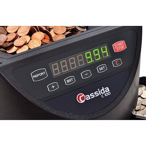 Cassida® C100 Coin Counter/Sorter Staples