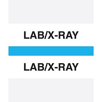 Medical Arts Press® Standard Preprinted Chart Divider Tabs, Lab/X-Ray, Light Blue