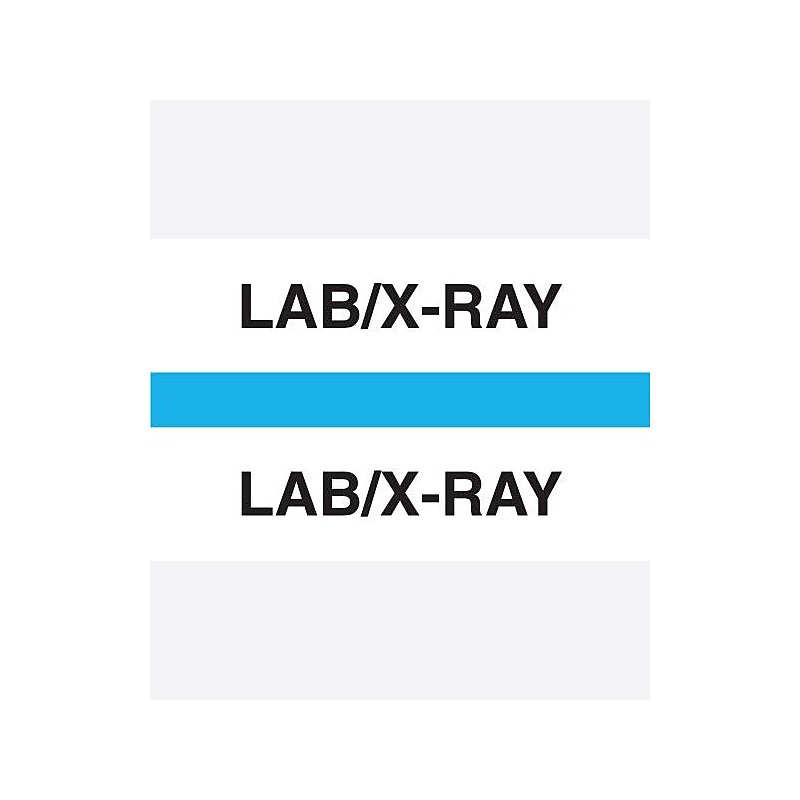 Medical Arts Press® Standard Preprinted Chart Divider Tabs, Lab/X-Ray, Light Blue image 1