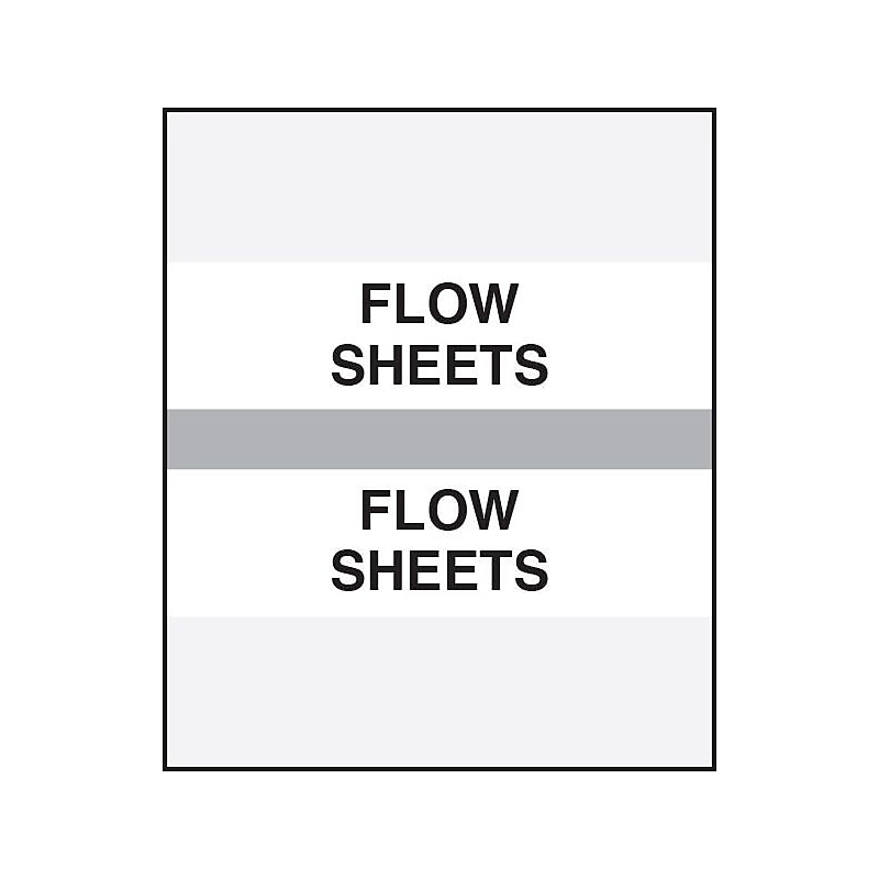 Medical Arts Press® Standard Preprinted Chart Divider Tabs, Flow Sheets, Gray image 1