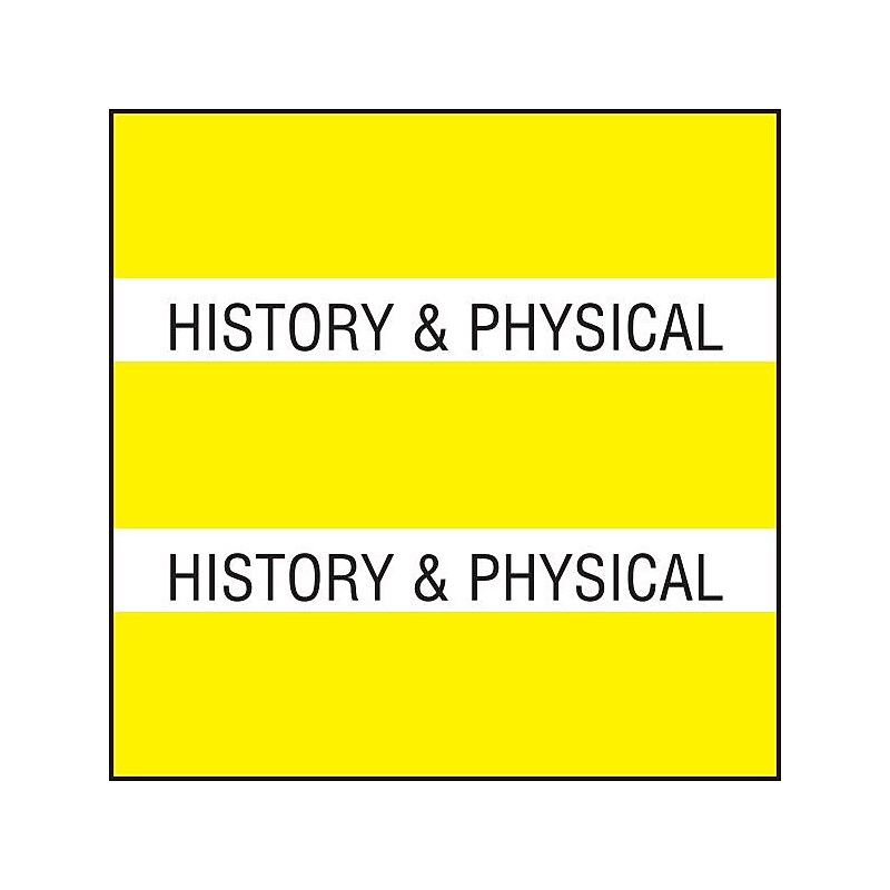 Medical Arts Press® Large Chart Divider Tabs, History & Physical, Yellow image 1