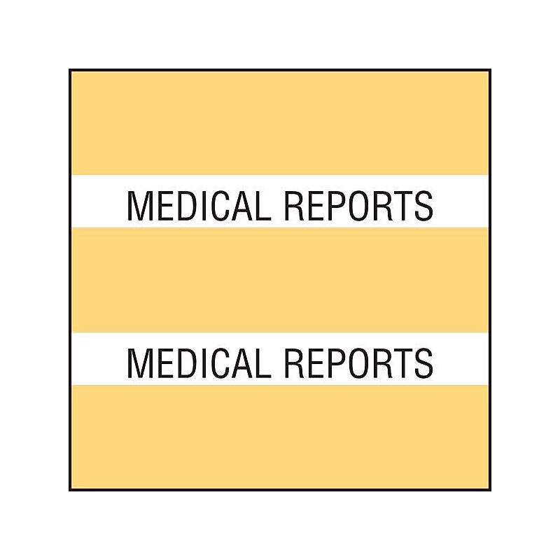 Medical Arts Press® Large Chart Divider Tabs, Medical Reports, Tan image 1