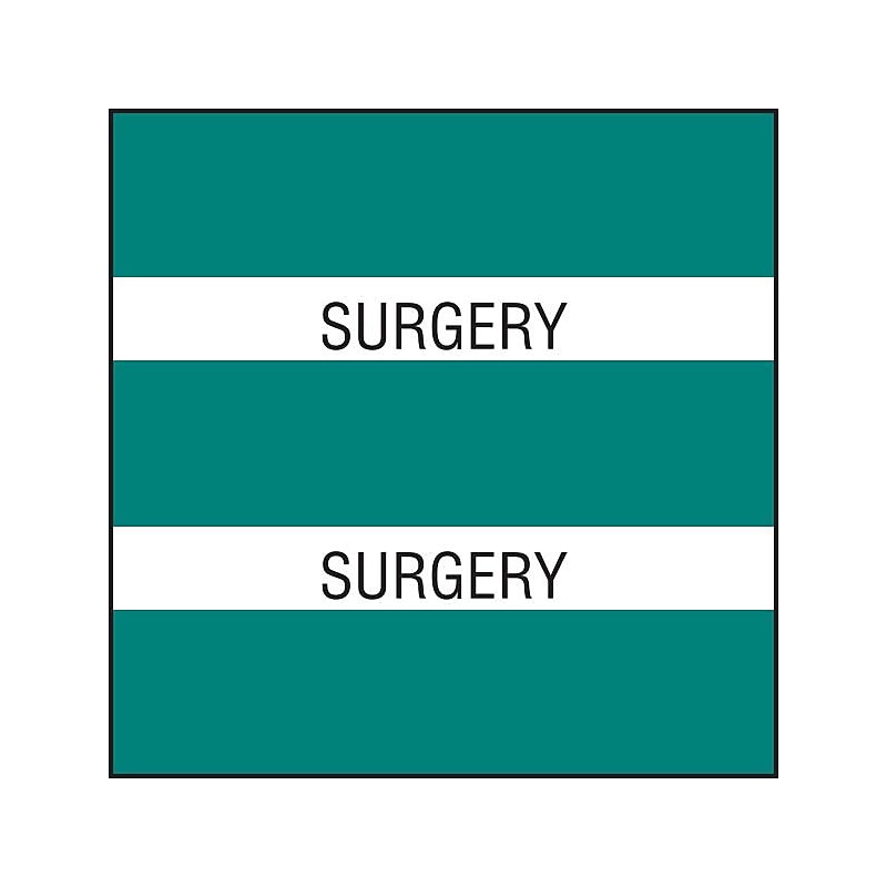 Medical Arts Press® Large Chart Divider Tabs, Surgery, Teal image 1