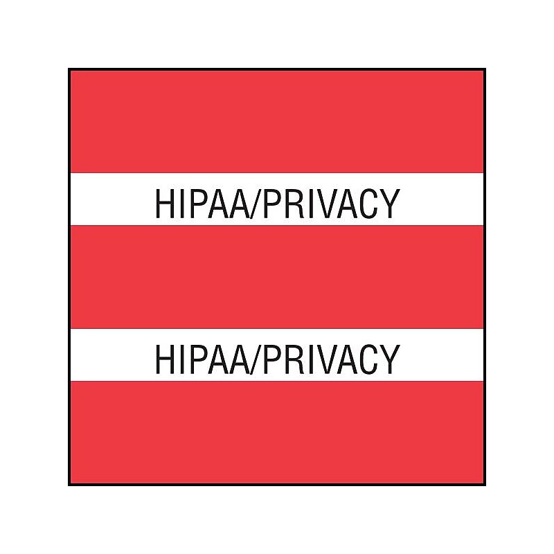 Medical Arts Press® Large Chart Divider Tabs, HIPAA/Privacy, Red image 1
