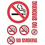Cosco® No Smoking Sign, 12" x 8", Plastic, Red (098267)~#|#~s1023333_sc7