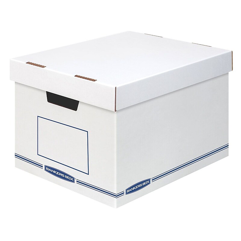 Bankers Box Organizer Medium-Duty Storage Boxes with Lift-Off Lid,12/Carton (4662401) image 1