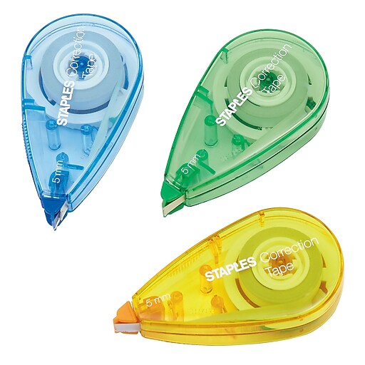 Staples® Mini Correction Tape, 6/Pack Staples