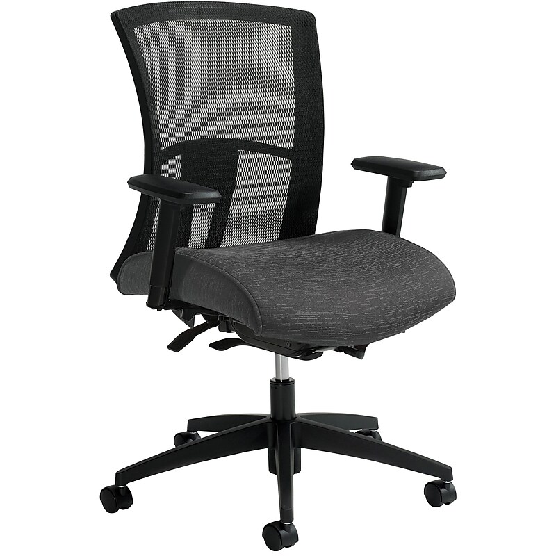 Global Vion Mesh Mid-Back Weight Sensing Synchro - Tilter Task Chair, Granite Rock (6322-8-UR20) image 1