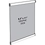 Azar Sign Holder, 11.39" x 8.7", Wall Mounted, Gray, Metal, 10/Pack (300197)~#|#~s1023841_sc7