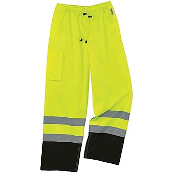 Ergodyne® GloWear 8915BK Rain Pants, Lime, 5XL