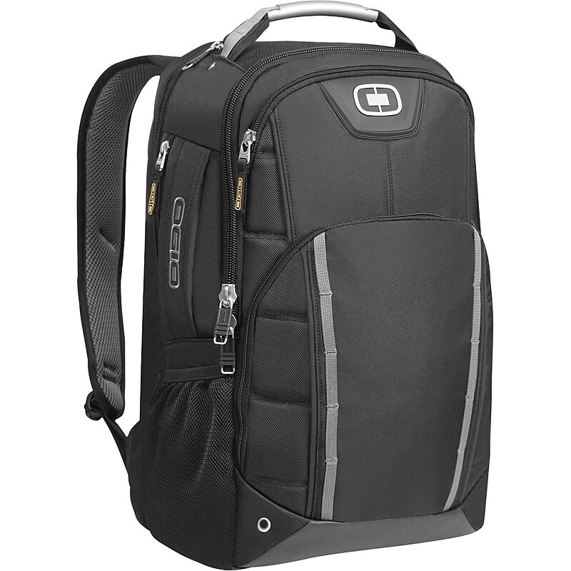 OGIO 17" Polyester Twill Axle Backpack, Black, 19.25"H x 13"W x 9.25"D image 1