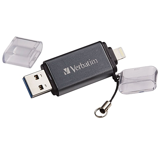 Verbatim Store 'n' Go Dual 64GB USB 3.0 Lightning Flash Graphite (49301) | Staples