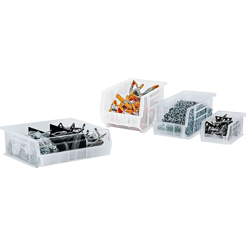 Quantum Storage Systems Clear-View Ultra Stack and Hang Bin, 4/CT (QUS260CL) image 1