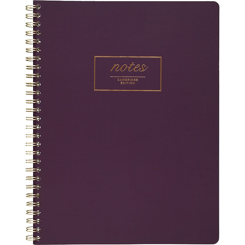 Cambridge Fashion Twinwire Business Notebook, 80 Sheets, 9-1/2" x 7-1/4", Purple (49556) image 1
