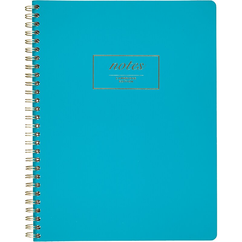 Cambridge 1-Subject Professional Notebooks, 7.25" x 9.5", Wide Ruled, 80 Sheets, Blue (49587) image 1