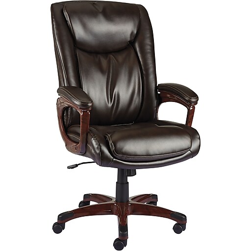 Staples Westcliffe Bonded Leather Managers Chair, Brown | Staples