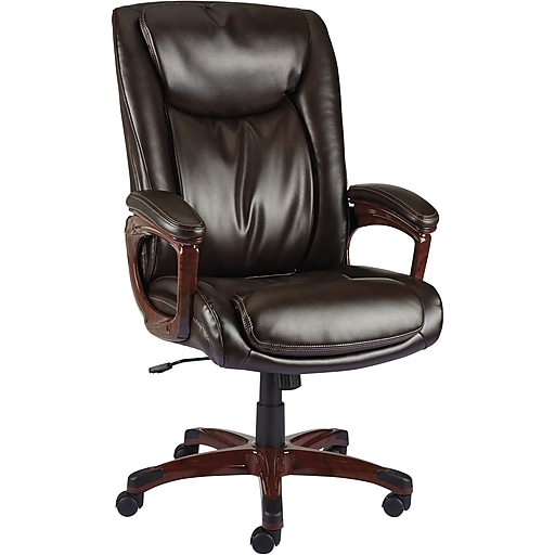 Staples Westcliffe Bonded Leather Managers Chair, Brown | Staples