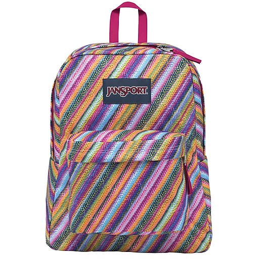 Jansport Superbreak Backpack, Multi Texture Stripe (T5010JW) at Staples